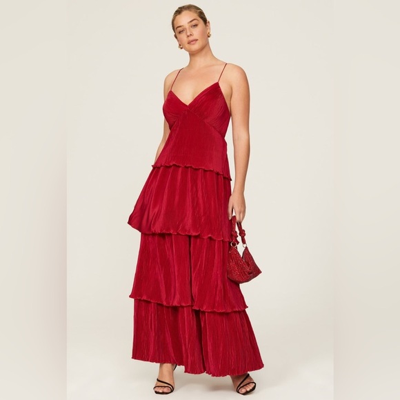 Mac Duggar dress size 2 ($358 retail)  Red Tiered Dress - Picture 1 of 8
